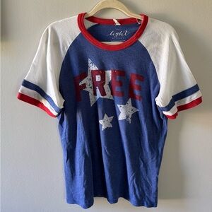 Woman’s Blue and White 'Free' T-Shirt